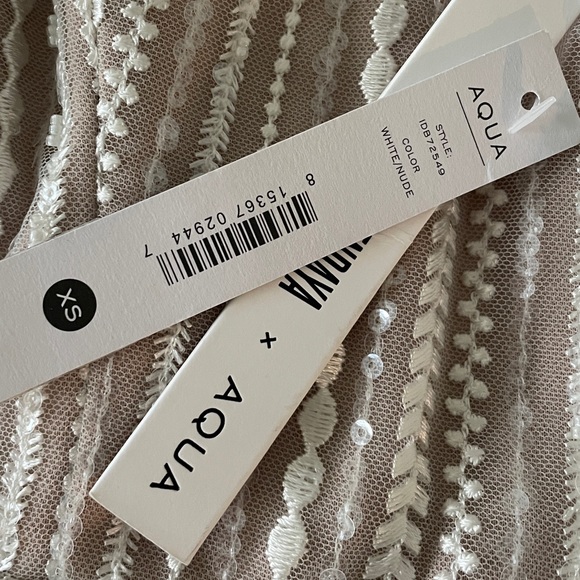 NEW Zendaya Aqua sequin wedding or prom white dress - Picture 7 of 10